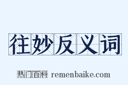 往妙反义词是什么意思的图片